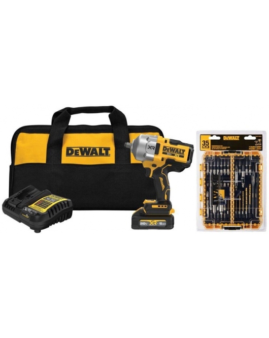 DEWALT 20V 1/2 Inch High Torque Impact Wrench Bundle