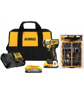 DEWALT 20V Brushless Impact Driver Kit &amp; Rapid Load Accessory Sets With Toughcase+ Bundle