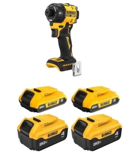 DEWALT 20V MAX 1/4 Inch Cordless Impact Driver & Battery Pack Bundle
