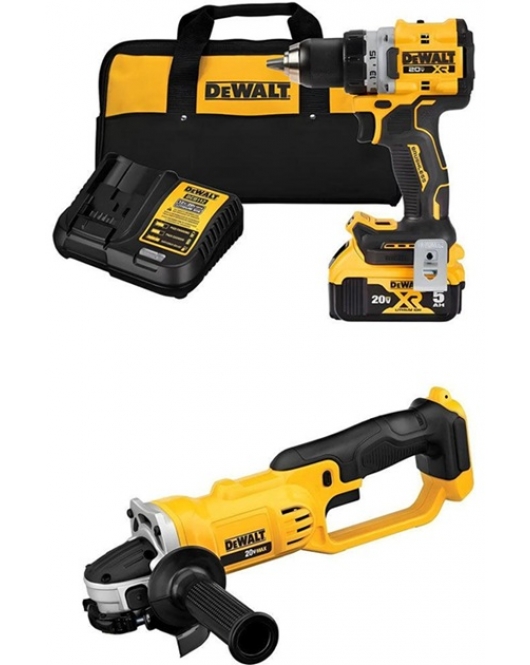 DEWALT 20V MAX Cordless Drill Driver and Grinder Bundle DEWALT 20V MAX Cordless Drill Driver and Grinder Bundle