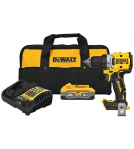 DEWALT 20V MAX XR 1/2 Inch Drill Driver Kit with 5 Ah POWERSTACK