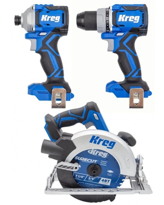 Kreg 20V Ionic Drive Drill Impact Driver Saw Bundle