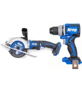 Kreg 20V Ionic Drive 1/2 Inch Compact Drill &amp; 4-1/2 Inch Circular Saw (Bare Tool) Bundle