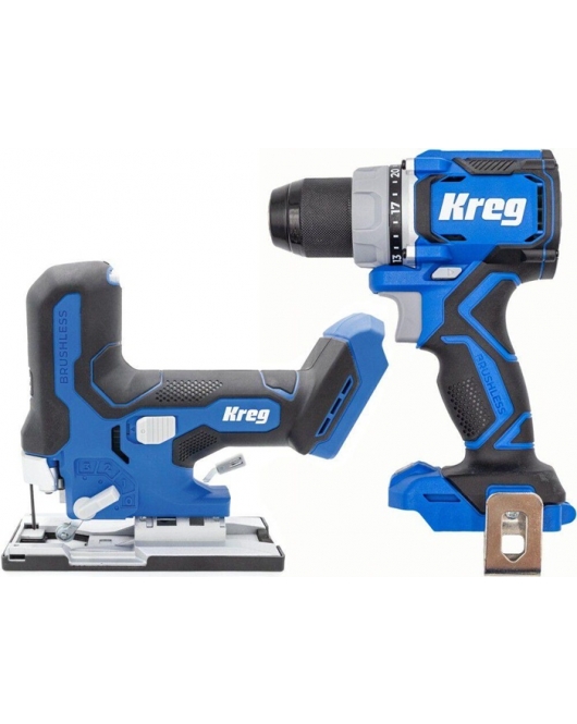 Kreg 20V Ionic Drive Drill and Barrel Grip Jigsaw Bundle Kreg 20V Ionic Drive Drill and Barrel Grip Jigsaw Bundle