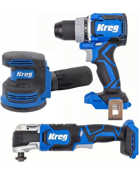 Kreg 20V Ionic Drive Drill Multi Tool Sander Bare Tool Bundle