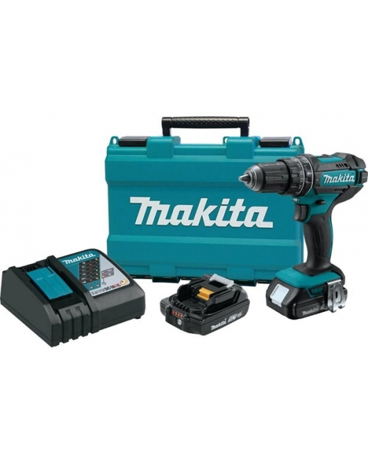 Makita 18V LXT Compact 1/2 In Hammer Drill Kit 2.0Ah