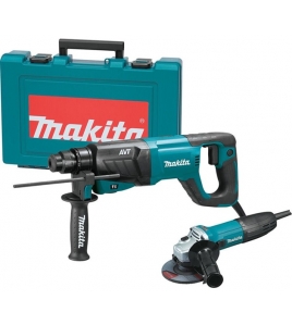 Makita 1In AVT SDS+ Rotary Hammer and 4-1/2In Angle Grinder Package