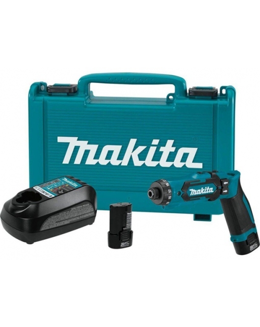 Makita 7.2V 1/4 Inch Hex Driver Drill Kit with Auto Stop Clutch