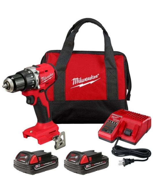 Milwaukee M18 Compact 1/2 Inch Hammer Drill Driver Kit Milwaukee M18 Compact 1/2 Inch Hammer Drill Driver Kit