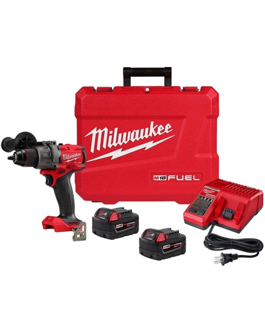 Milwaukee M18 FUEL 1/2 Inch Drill Driver Kit with 60pc Set Milwaukee M18 FUEL 1/2 Inch Drill Driver Kit with 60pc Set