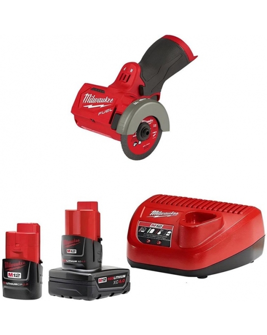 Milwaukee M12 3 Inch Compact Cut Off Tool CP 2Ah XC 4Ah Kit Milwaukee M12 3 Inch Compact Cut Off Tool CP 2Ah XC 4Ah Kit