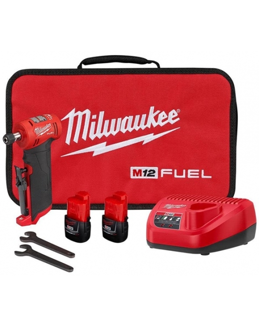 Milwaukee M12 FUEL Right Angle Die Grinder 2 Battery Kit
