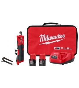 Milwaukee M12 FUEL Straight Die Grinder 2 Battery Kit