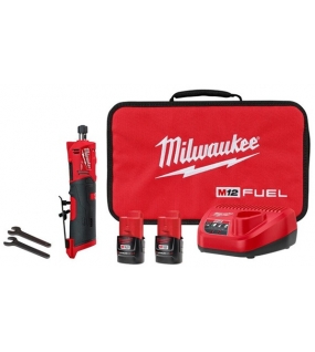 Milwaukee M12 FUEL Straight Die Grinder 2 Battery Kit