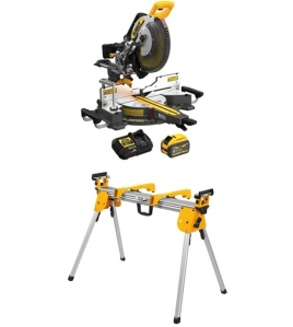 DEWALT 12 Inch 60V Sliding Miter Saw Kit &amp; Compact Miter Saw Stand Bundle