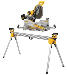DEWALT 12 Inch Double Bevel Sliding Compound Miter Saw &amp; Saw Stand Bundle