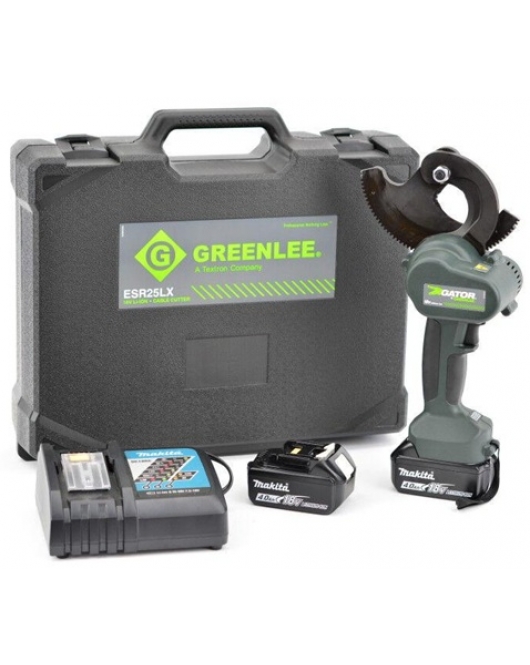 Greenlee Gator Battery Ratchet Cutter Kit with 18V Batteries