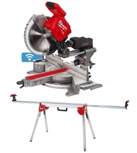 Milwaukee M18 12 In. Miter Saw (Bare Tool), Folding Miter Saw Stand Bundle