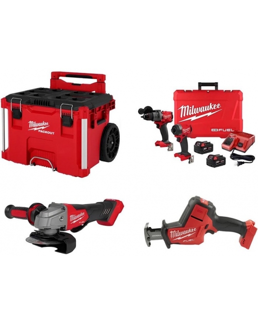 Milwaukee Packout Rolling Tool Box Power Tool Bundle Milwaukee Packout Rolling Tool Box Power Tool Bundle