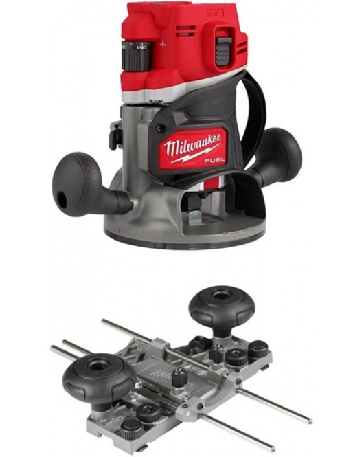 Milwaukee M18 Fuel 1/2 Inch Router Guide Rail Adapter Bundle Milwaukee M18 Fuel 1/2 Inch Router Guide Rail Adapter Bundle