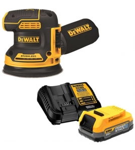 DEWALT 20 V MAX Brushless 5-Inch Random Orbit Sander with POWERSTACK Compact Battery Bundle