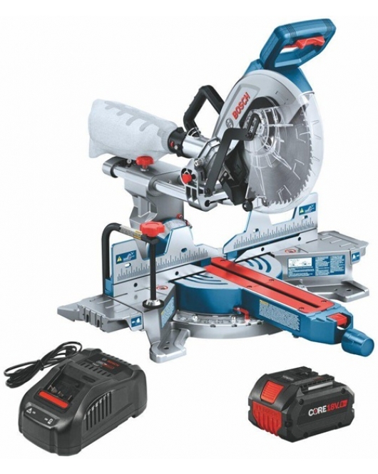 Bosch PROFACTOR 18V Surgeon 10in Dual Bevel Miter Saw Kit