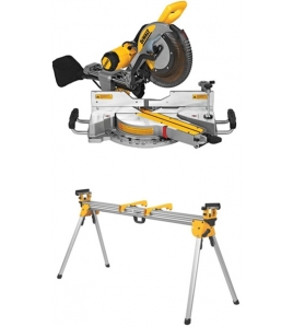 DEWALT 12 Double Bevel Sliding Compound Miter Saw with Heavy Duty Miter Saw Stand