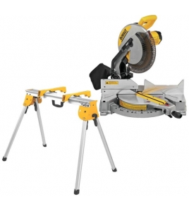 DEWALT 12-in 15-Amp Single Bevel Compound Miter Saw and Heavy Duty Work Stand with Miter Saw Mounting Brackets